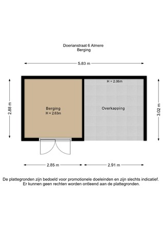 Floorplan - Doerianstraat 6, 1336 NP Almere